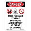 Signmission Safety Sign, OSHA Danger, 18" Height, Aluminum, Toxic Fumigant Storage, Portrait OS-DS-A-1218-V-1592